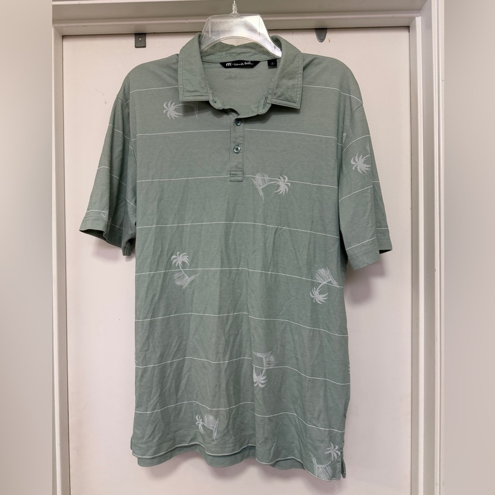 Travis Mathew palm tree polo - green - size L